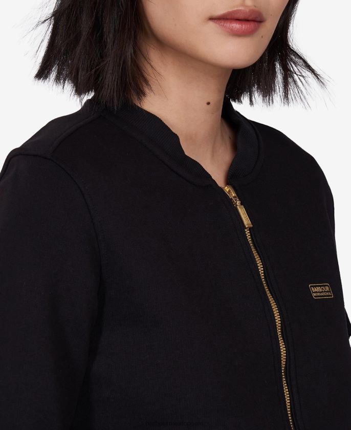 Barbour 8B6RFZ1997 ropa negro mujer sudadera magna con cremallera