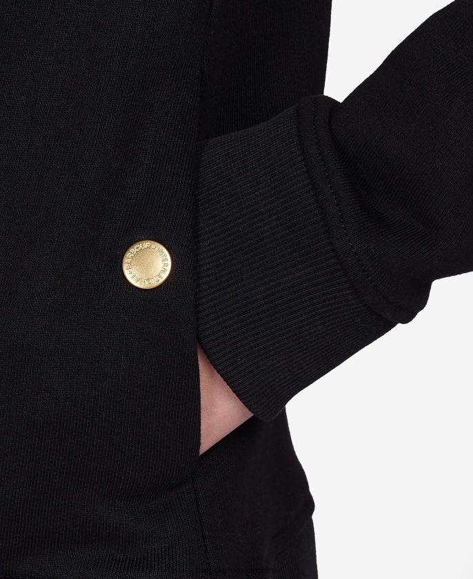 Barbour 8B6RFZ1997 ropa negro mujer sudadera magna con cremallera