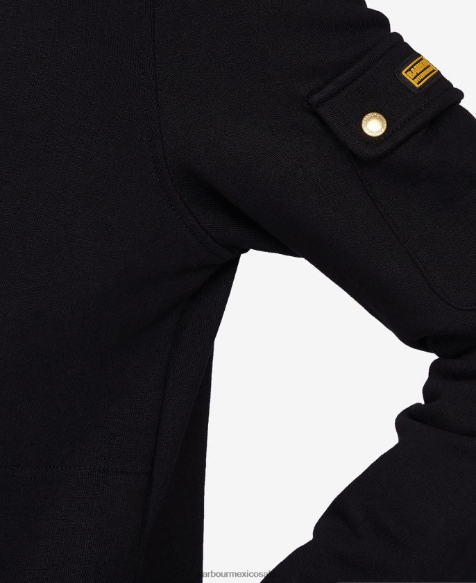 Barbour 8B6RFZ1997 ropa negro mujer sudadera magna con cremallera