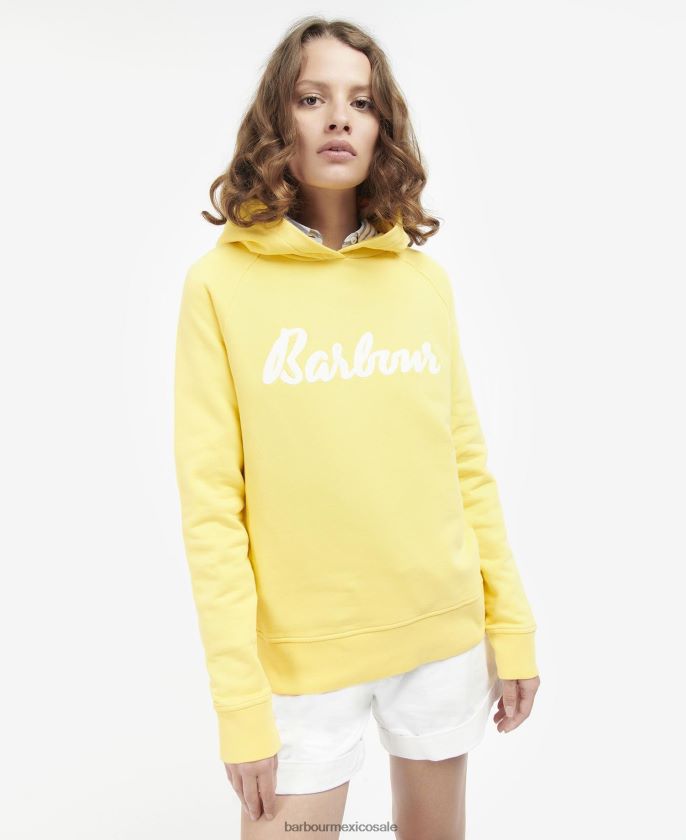 Barbour 8B6RFZ2014 ropa amanecer amarillo mujer sudadera con capucha otterburn