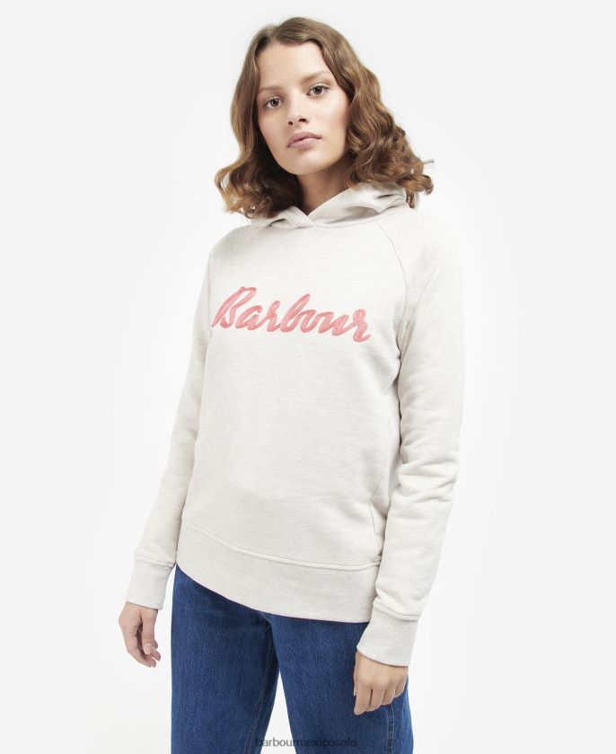 Barbour 8B6RFZ2024 ropa marga de avena/ponche rosa mujer sudadera con capucha otterburn
