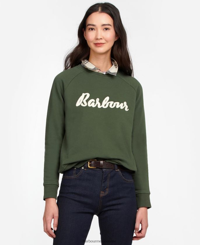 Barbour 8B6RFZ2027 ropa aceituna mujer sudadera otterburn
