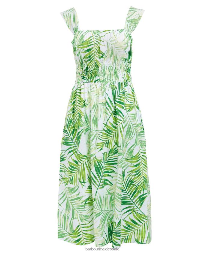 Barbour 8B6RFZ1811 ropa multi clásico mujer vestido midi plumeria