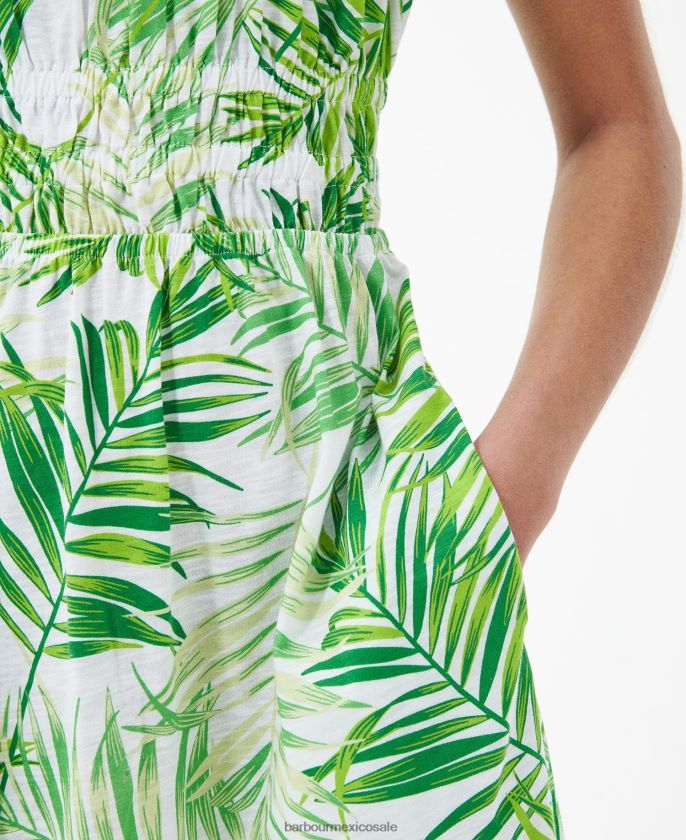 Barbour 8B6RFZ1811 ropa multi clásico mujer vestido midi plumeria