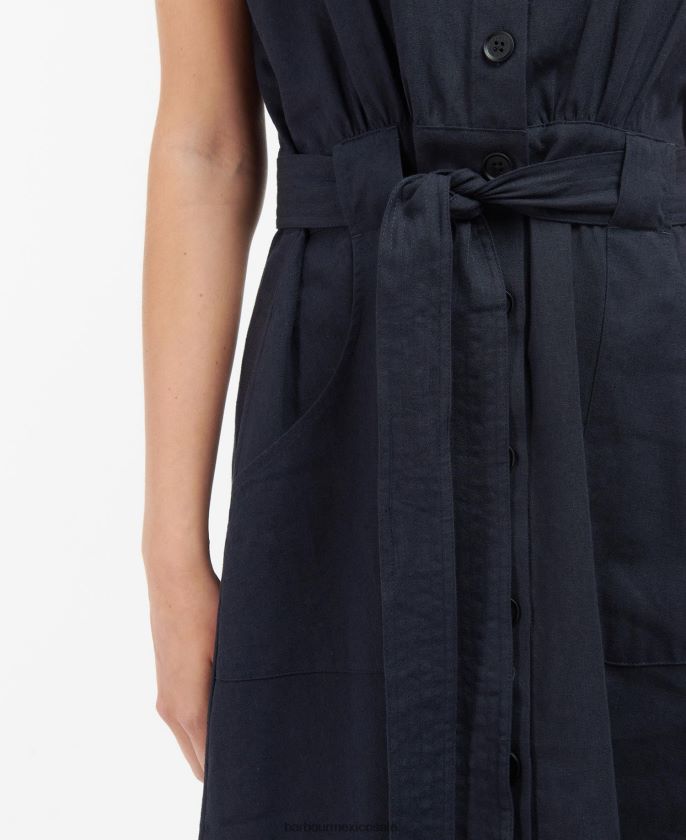 Barbour 8B6RFZ1816 ropa índigo mujer vestido rutherglen
