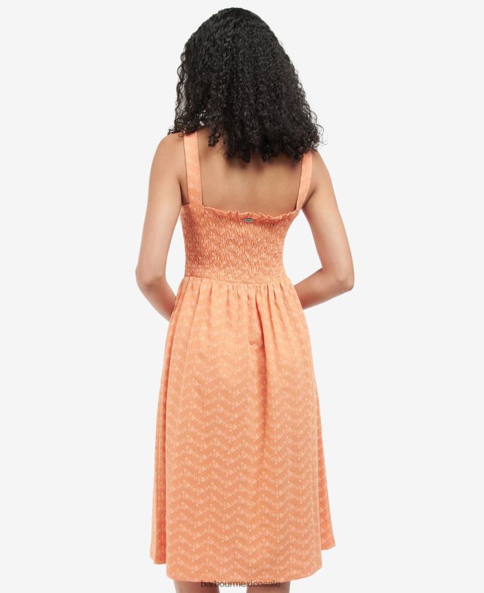 Barbour 8B6RFZ1817 ropa melocotonero mujer vestido de colina