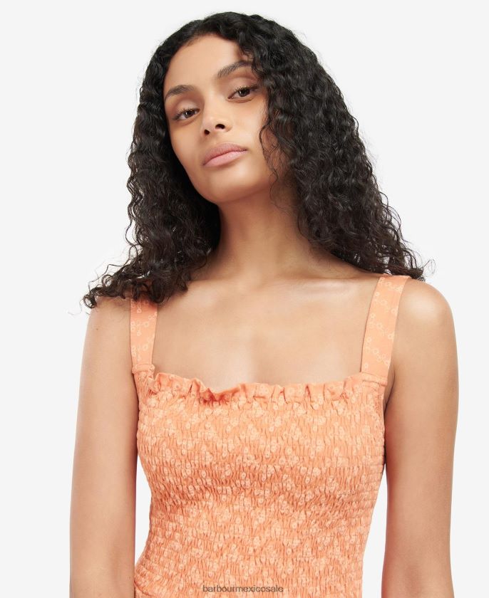 Barbour 8B6RFZ1817 ropa melocotonero mujer vestido de colina