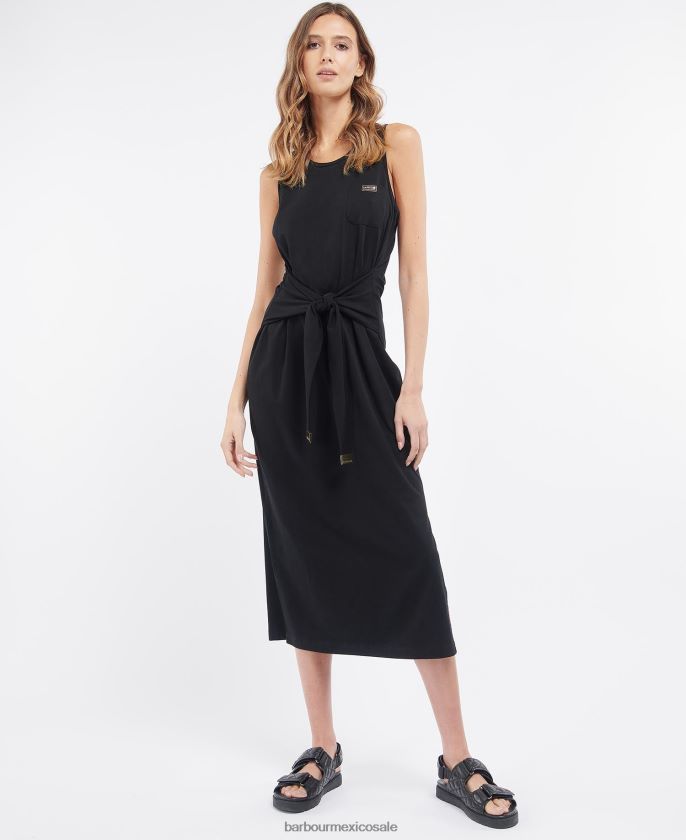 Barbour 8B6RFZ1818 ropa negro clásico mujer vestido morgan