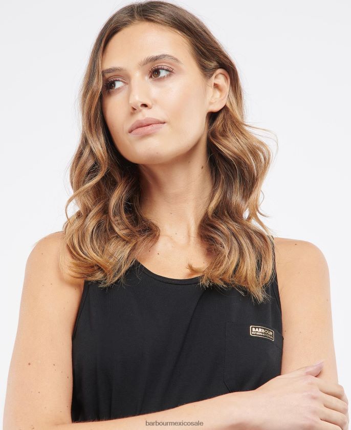 Barbour 8B6RFZ1818 ropa negro clásico mujer vestido morgan