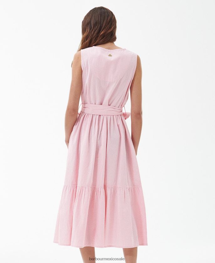 Barbour 8B6RFZ1819 ropa hibisco mujer vestido midi azalea