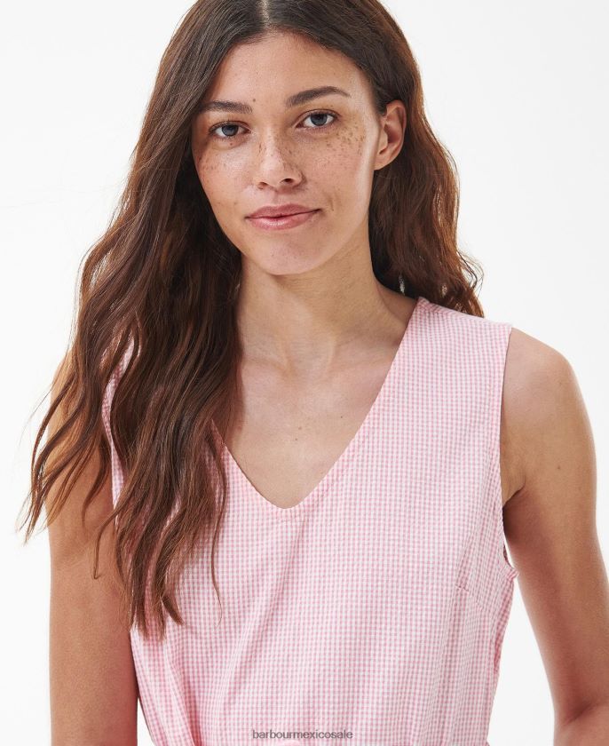 Barbour 8B6RFZ1819 ropa hibisco mujer vestido midi azalea