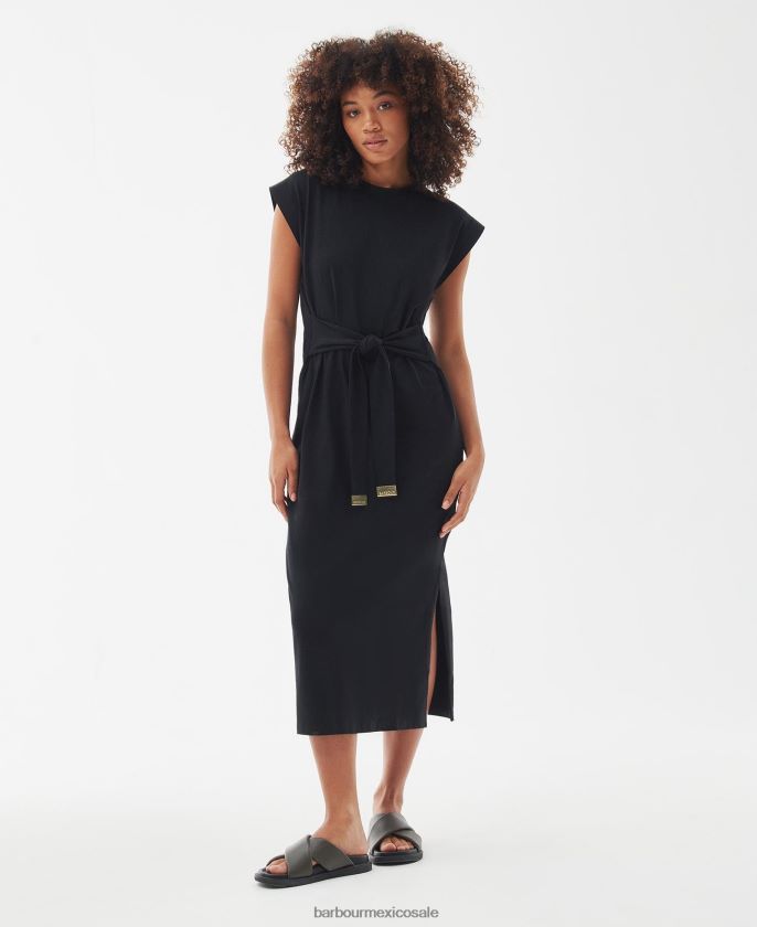 Barbour 8B6RFZ1822 ropa negro clásico mujer vestido de almas