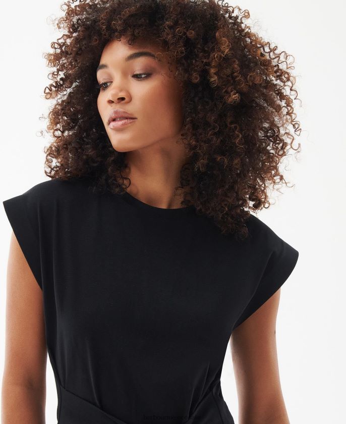 Barbour 8B6RFZ1822 ropa negro clásico mujer vestido de almas