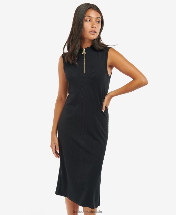 Barbour 8B6RFZ1834 ropa negro clásico mujer vestido kasuki