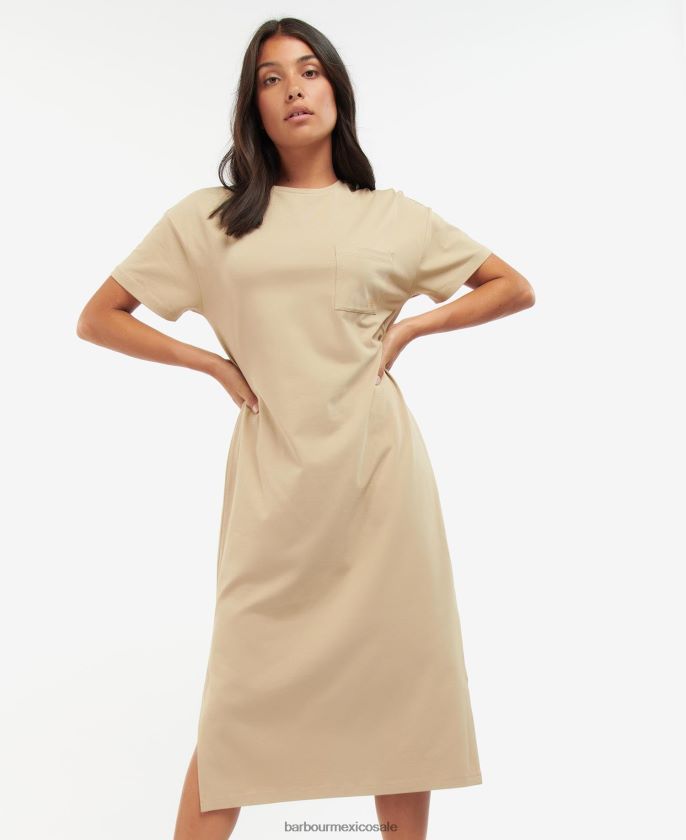 Barbour 8B6RFZ1852 ropa negro clásico mujer vestido estilo camiseta de reinado