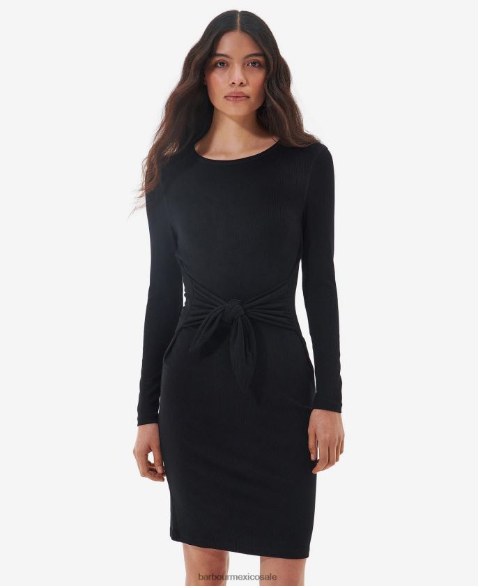 Barbour 8B6RFZ1868 ropa negro clásico mujer vestido de woodvale
