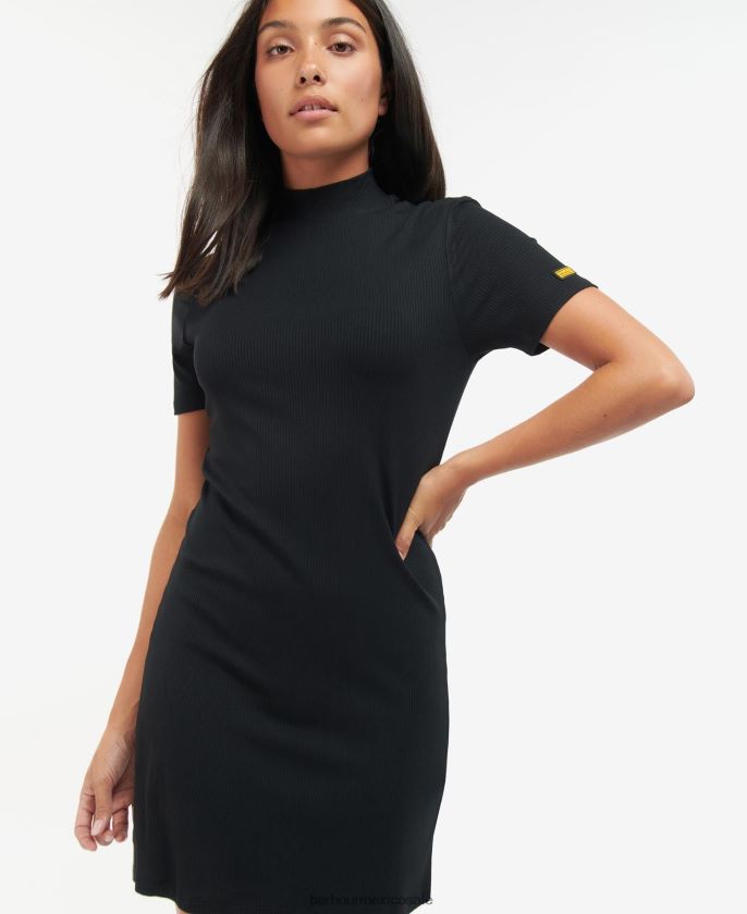 Barbour 8B6RFZ1872 ropa negro clásico mujer vestido petillo