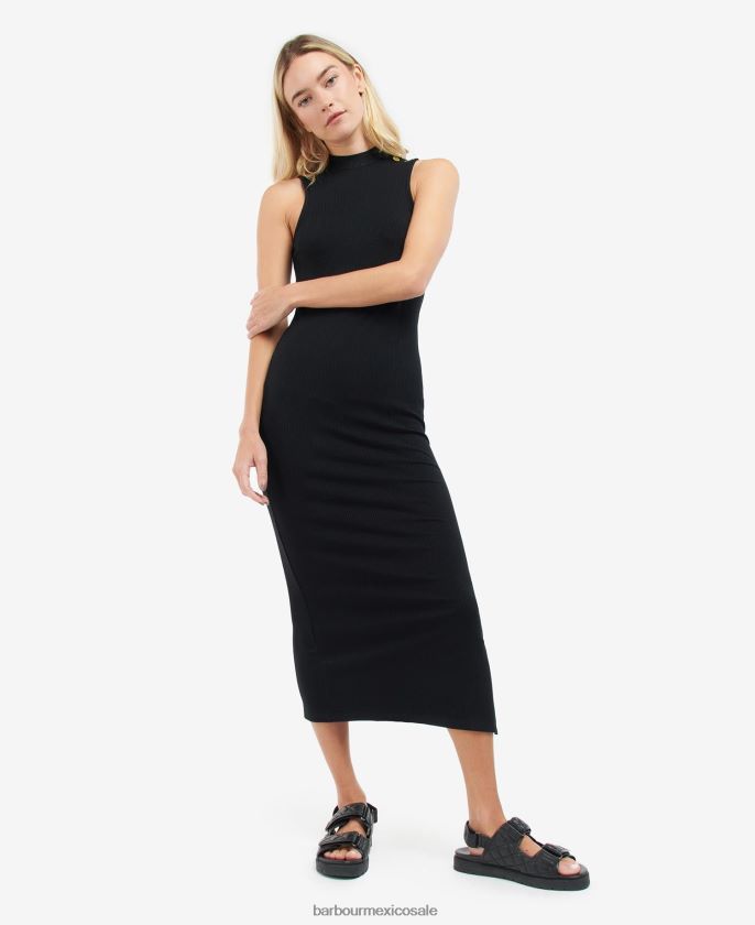 Barbour 8B6RFZ1874 ropa negro clásico mujer vestido