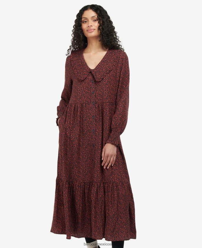 Barbour 8B6RFZ1876 ropa multifloral mujer vestido de ángulo