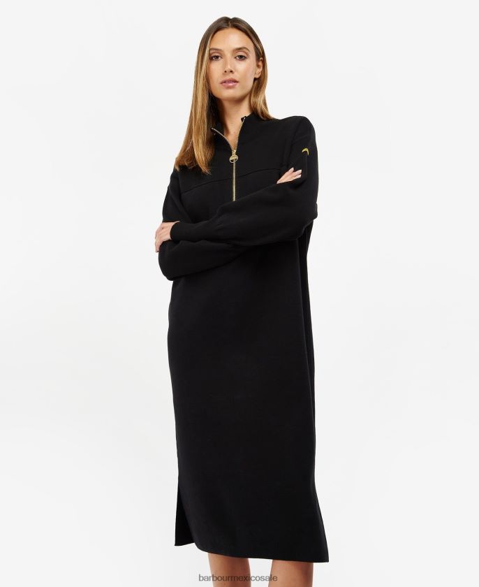 Barbour 8B6RFZ1879 ropa negro clásico mujer vestido carmona