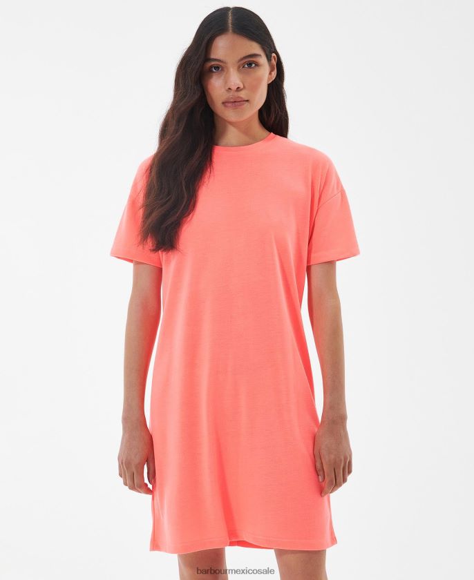 Barbour 8B6RFZ1892 ropa coral atómico mujer vestido halter