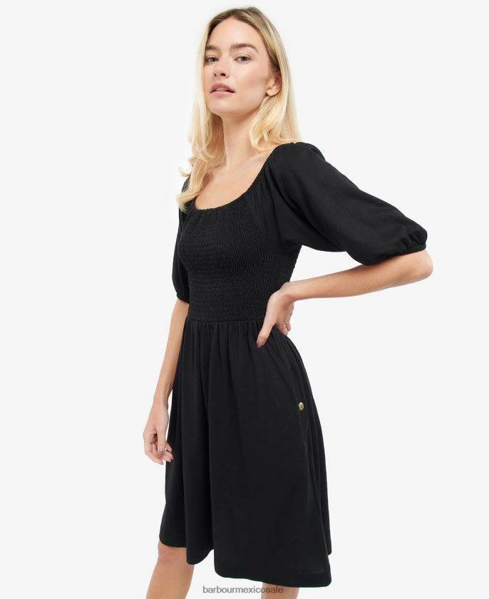 Barbour 8B6RFZ1893 ropa negro clásico mujer vestido galica