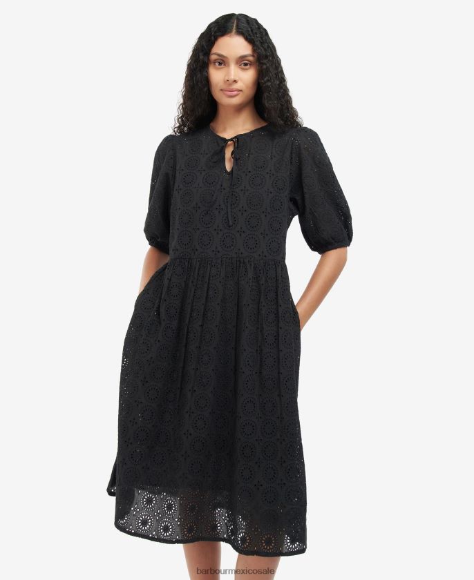 Barbour 8B6RFZ1899 ropa negro mujer vestido de cristina