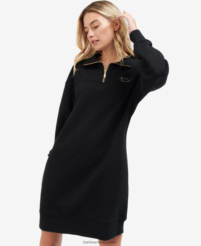 Barbour 8B6RFZ1902 ropa negro clásico mujer vestido fenway