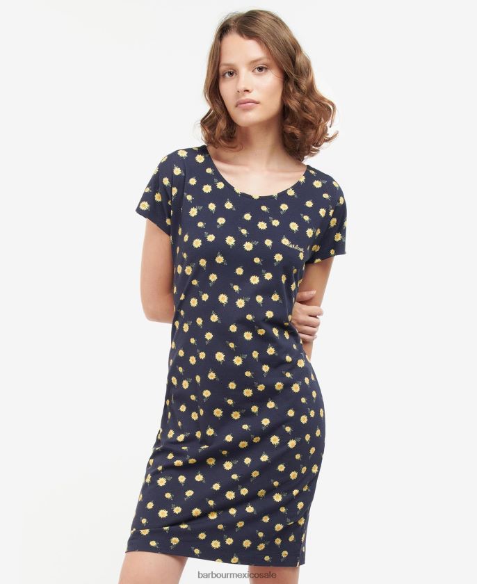 Barbour 8B6RFZ1905 ropa impresión de la historia de la marina mujer vestido con estampado de harewood