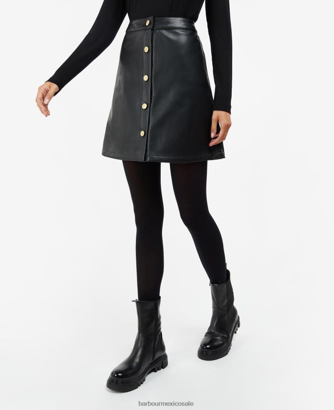 Barbour 8B6RFZ1910 ropa negro clásico mujer falda napier