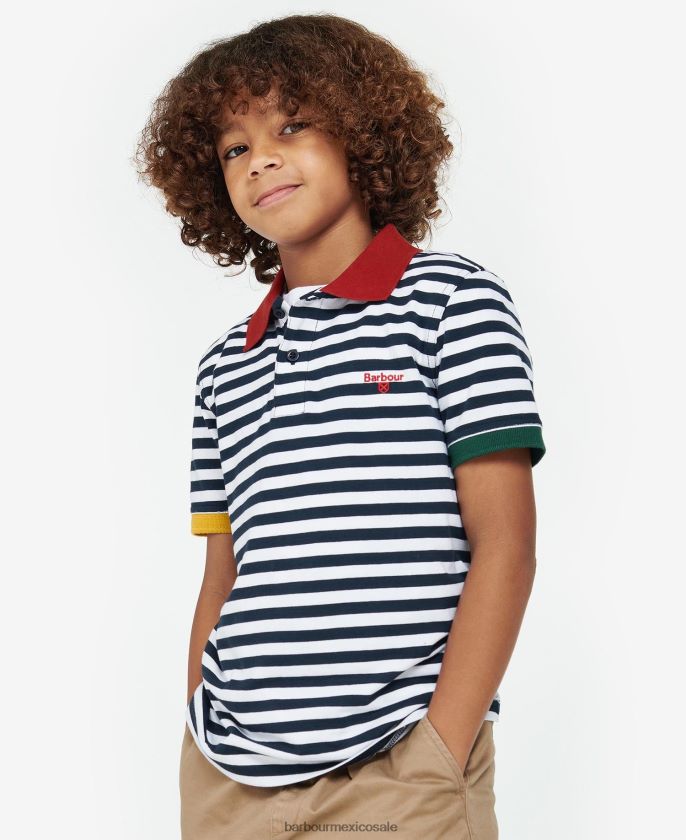 Barbour 8B6RFZ2500 ropa azul marino clásico Niños playera tipo polo