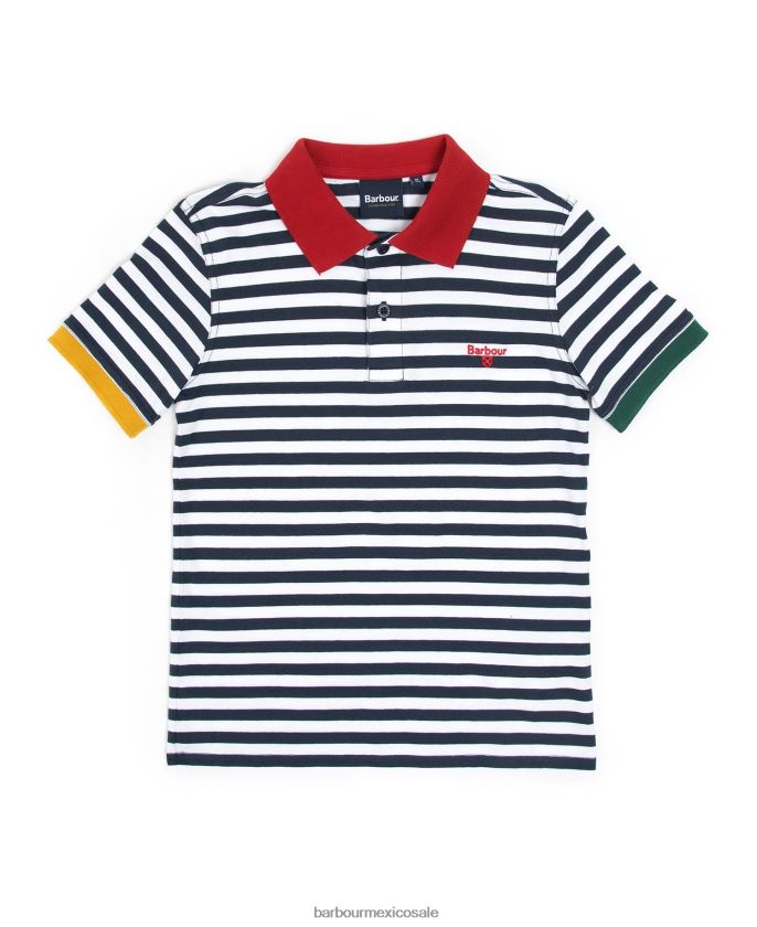 Barbour 8B6RFZ2500 ropa azul marino clásico Niños playera tipo polo