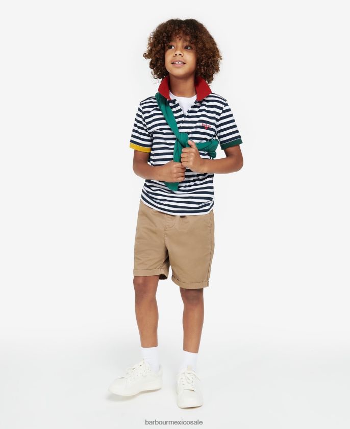 Barbour 8B6RFZ2500 ropa azul marino clásico Niños playera tipo polo