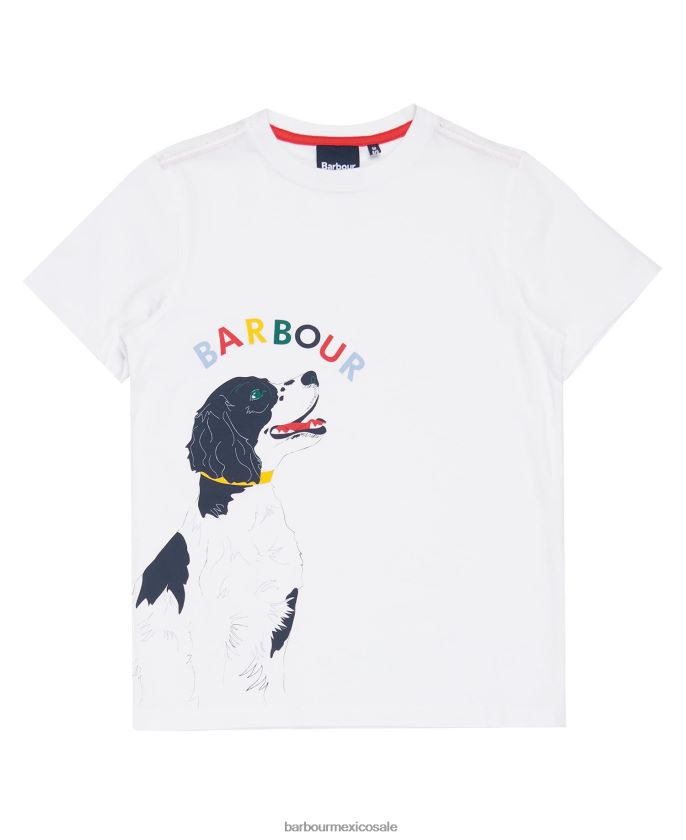 Barbour 8B6RFZ2502 ropa blanco clásico Niños camiseta nigel