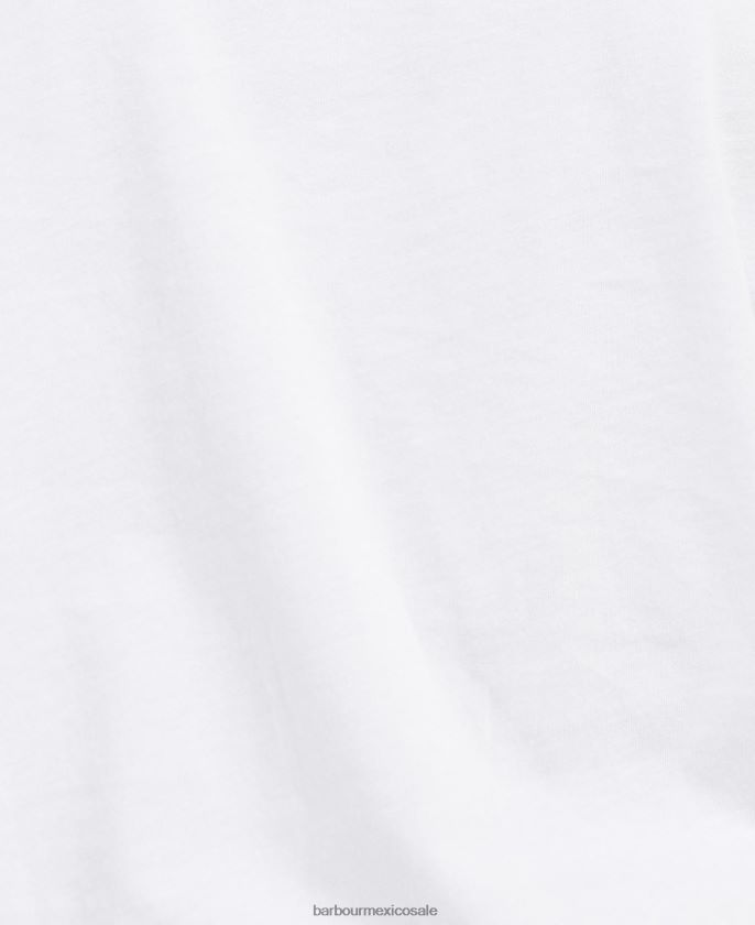 Barbour 8B6RFZ2502 ropa blanco clásico Niños camiseta nigel