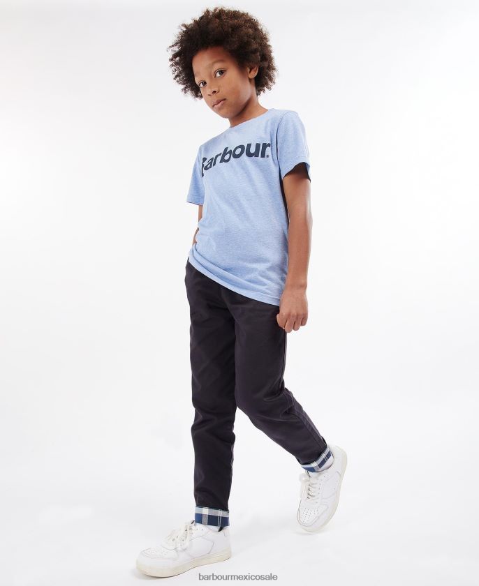 Barbour 8B6RFZ2505 ropa Armada Niños playera básica con logo