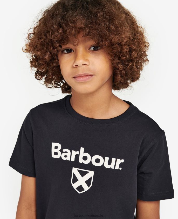 Barbour 8B6RFZ2508 ropa azul marino clásico Niños camiseta escudo esencial