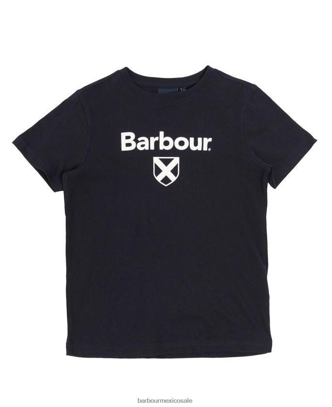 Barbour 8B6RFZ2508 ropa azul marino clásico Niños camiseta escudo esencial