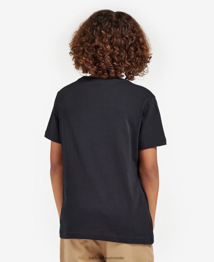 Barbour 8B6RFZ2508 ropa azul marino clásico Niños camiseta escudo esencial