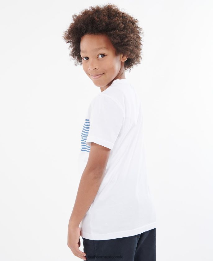 Barbour 8B6RFZ2510 ropa blanco Niños camiseta bahía