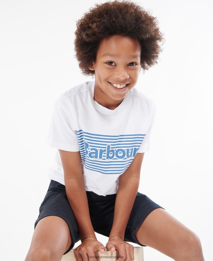 Barbour 8B6RFZ2510 ropa blanco Niños camiseta bahía