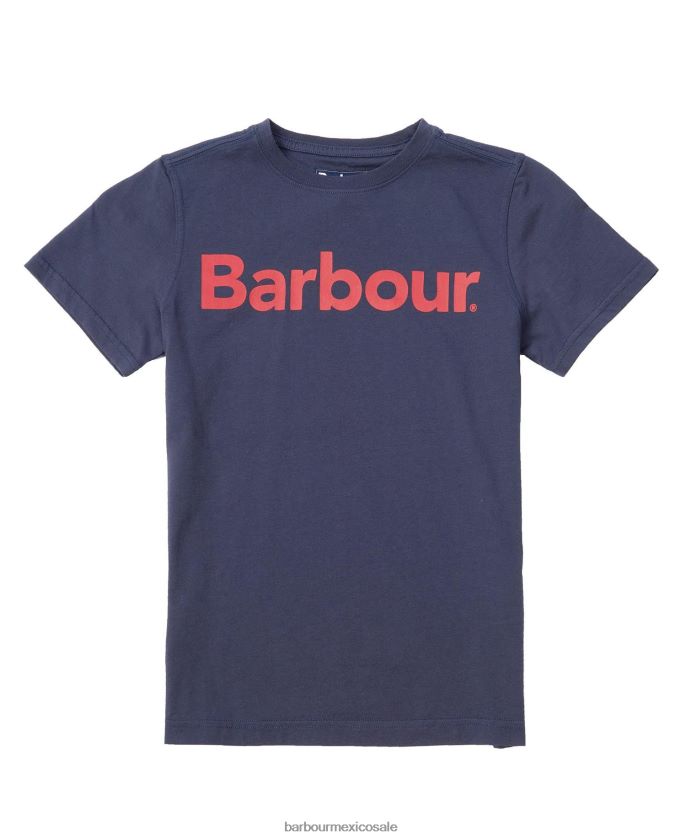 Barbour 8B6RFZ2514 ropa rojo rico Niños camiseta con logo