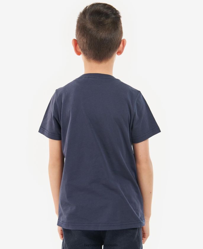 Barbour 8B6RFZ2514 ropa rojo rico Niños camiseta con logo