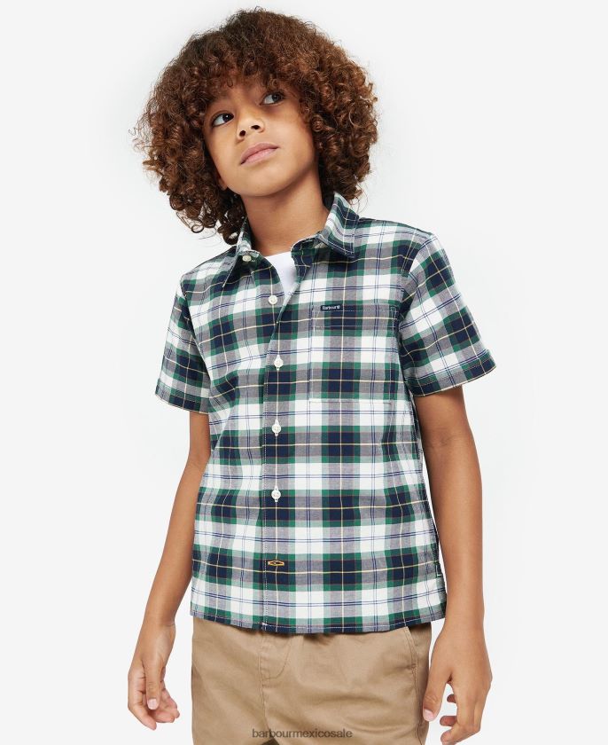 Barbour 8B6RFZ2515 ropa tartán de hiedra de verano Niños camisa escocesa oxbridge