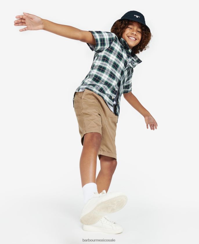 Barbour 8B6RFZ2515 ropa tartán de hiedra de verano Niños camisa escocesa oxbridge