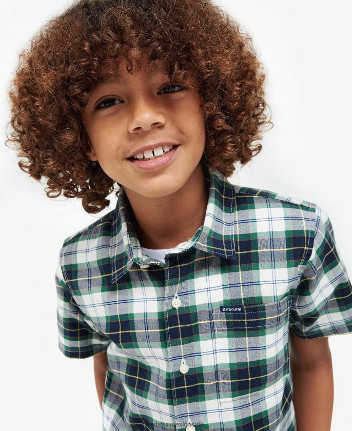 Barbour 8B6RFZ2515 ropa tartán de hiedra de verano Niños camisa escocesa oxbridge
