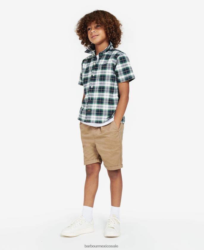 Barbour 8B6RFZ2515 ropa tartán de hiedra de verano Niños camisa escocesa oxbridge