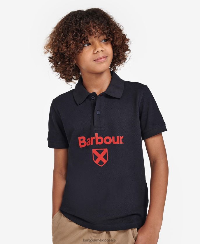 Barbour 8B6RFZ2520 ropa azul marino clásico Niños polo de floyd