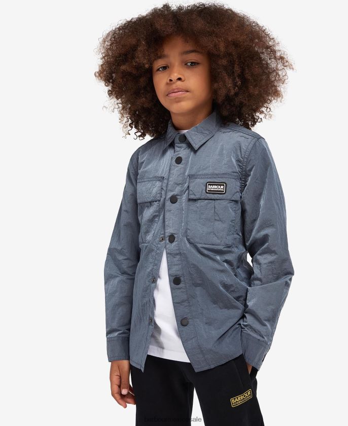 Barbour 8B6RFZ2525 ropa azul pálido Niños sobrecamisa de damon