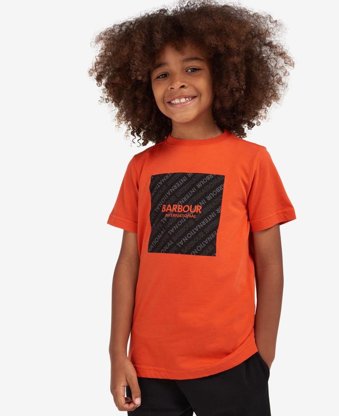 Barbour 8B6RFZ2531 ropa naranja picante Niños camiseta sol